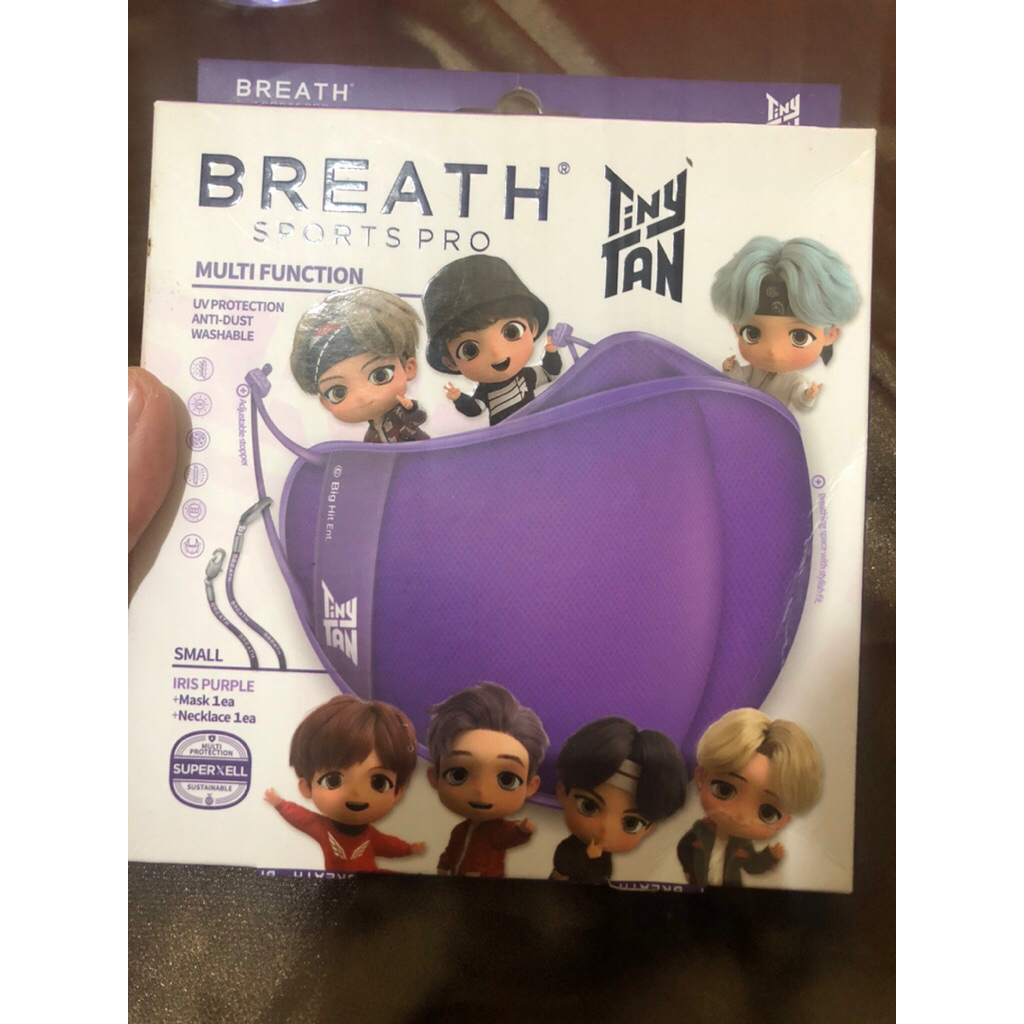 BTS Breath Sports Pro Tiny Tan Purple Mask