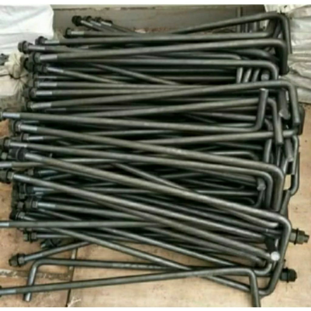 Angkur besi as st 41  3/4×60 + mur + ring