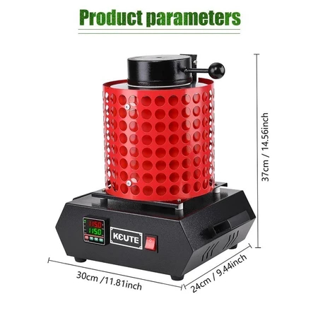 3Kg Electric Melting Furnace Mesin Tungku Peleburan Emas Logam Digital Listrik 220V / Mesin Lebur Lo