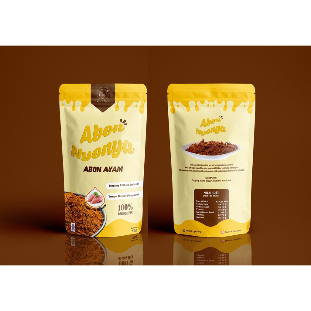 

Abon Ayam Premium “Abon Nyonya” 80g - 100% Daging Ayam Pilihan, Tanpa Pengawet