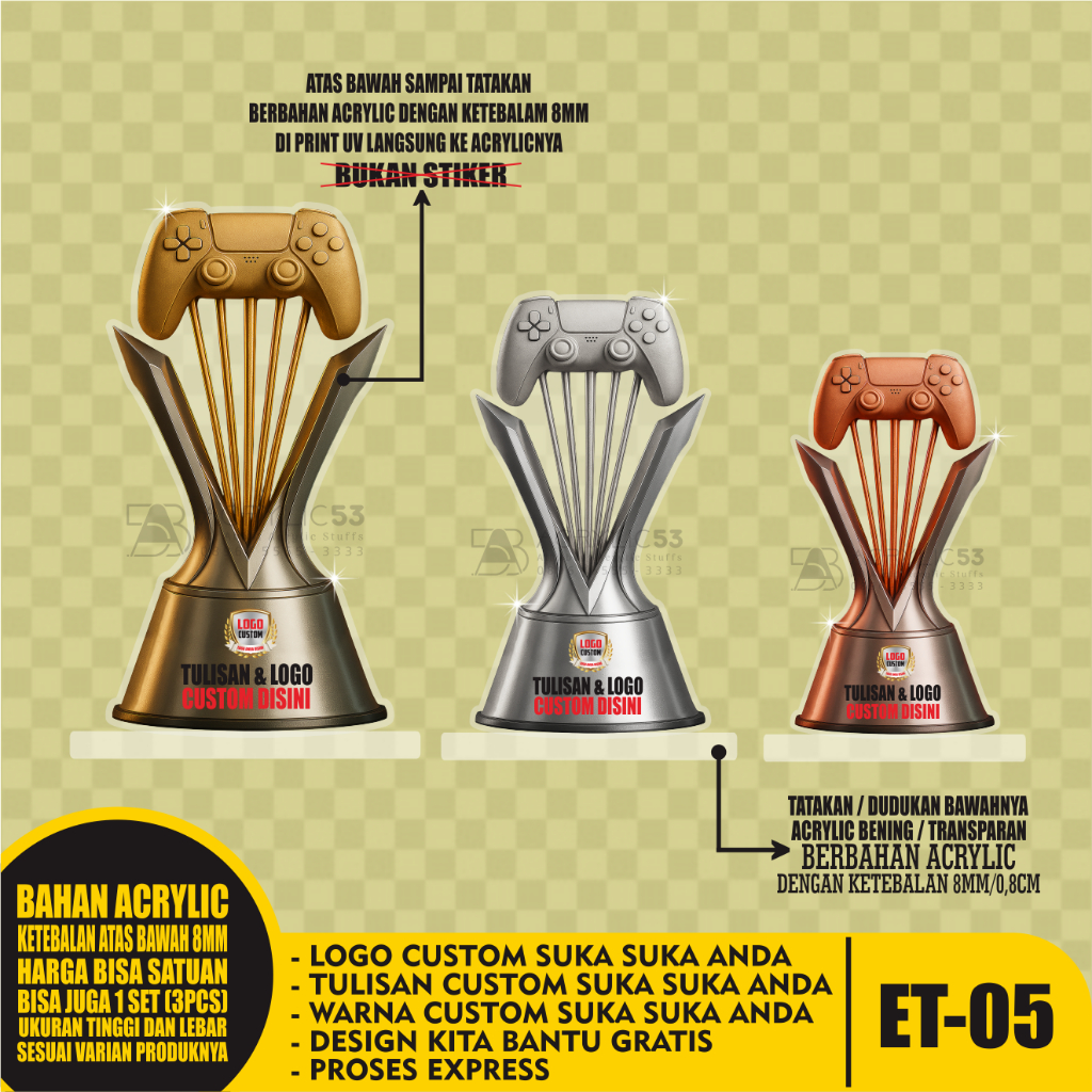 Piala Pes Fifa Playstation PS, Tropy Pes Fifa Playstation PS, Trophy Pes Fifa Playstation PS, Tropi 