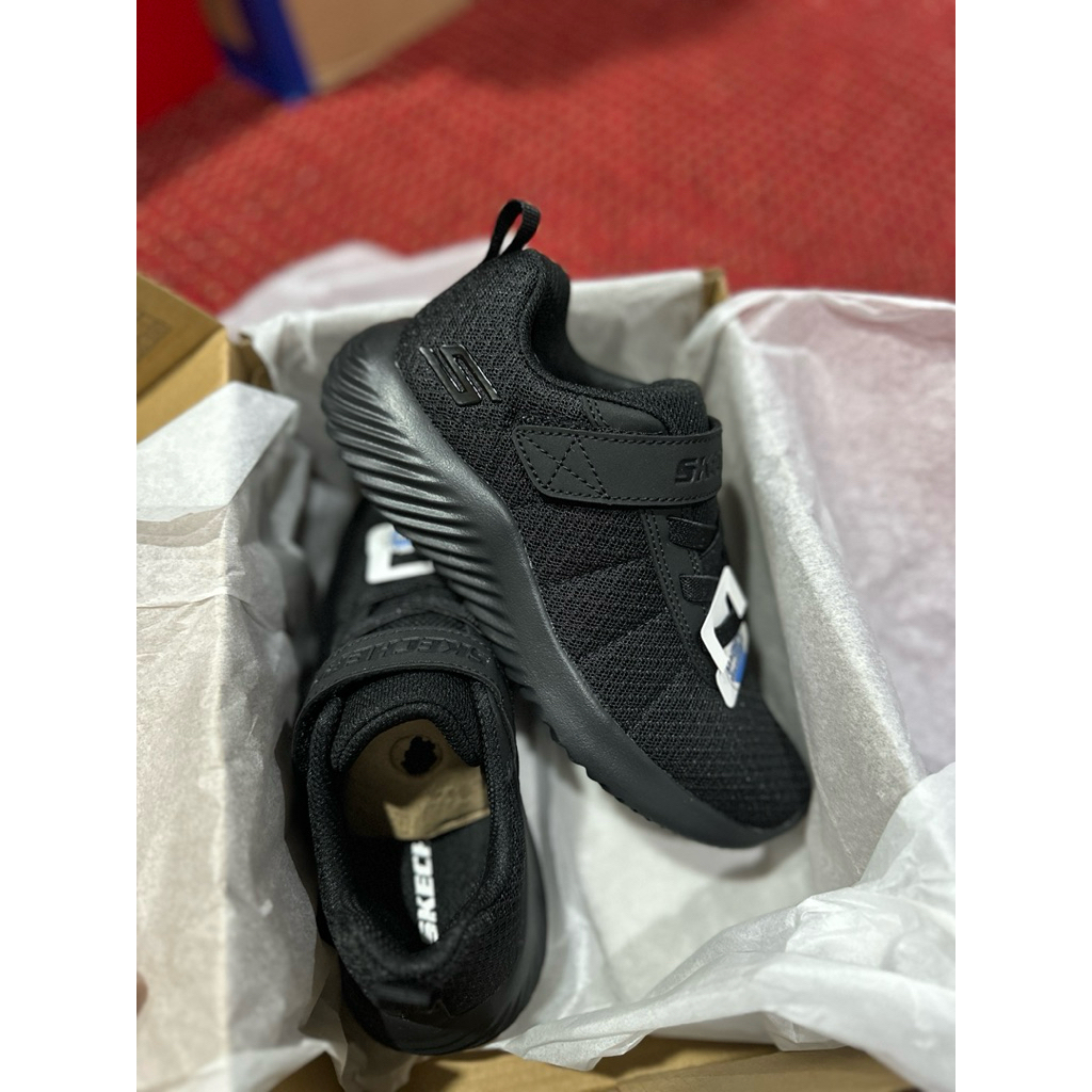 Sepatu Anak Skechers Bounder Baronik Full Black Original BNIB