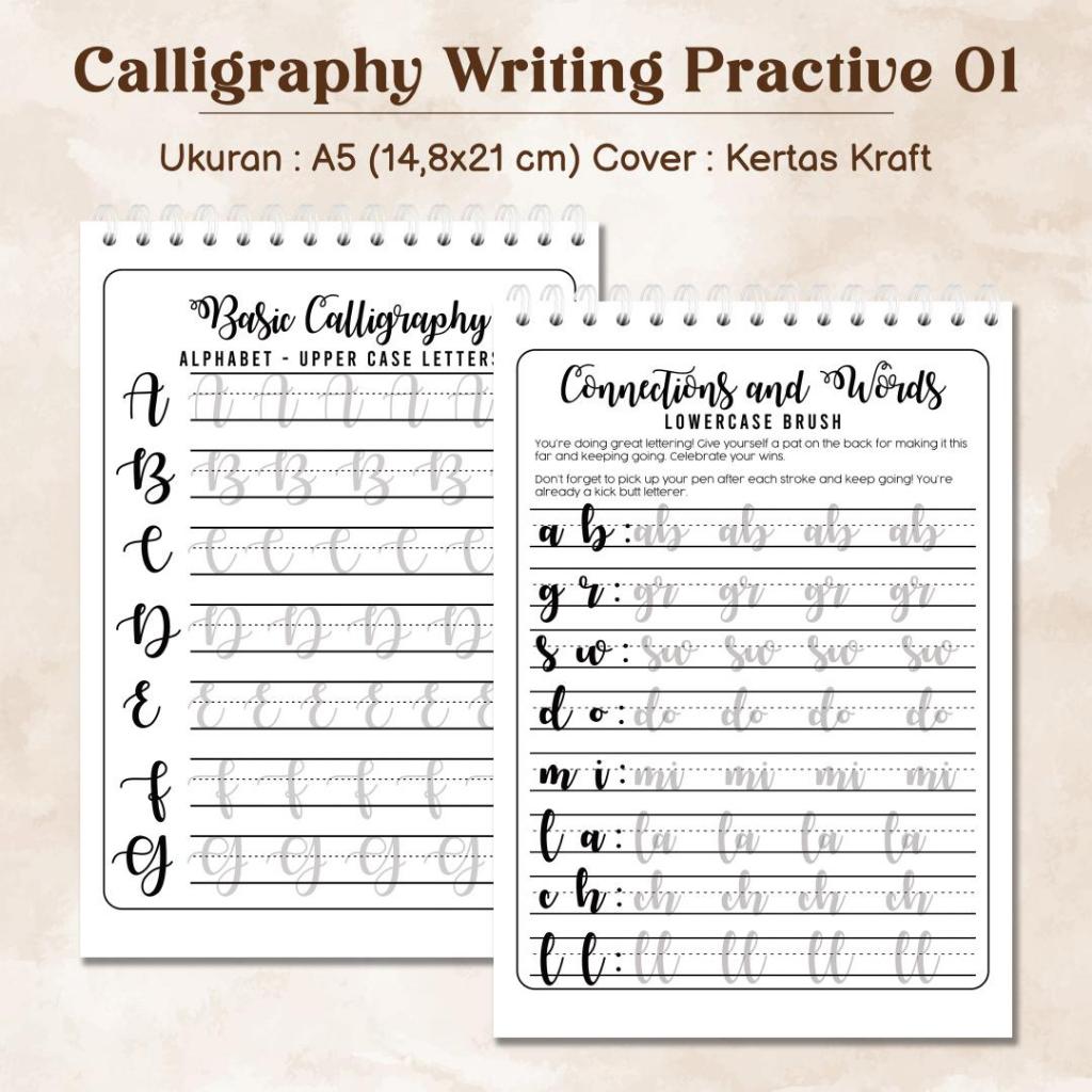 

Belajar Hand Lettering / Hand Lettering Practice Book / Calligraphy Practice Book 01