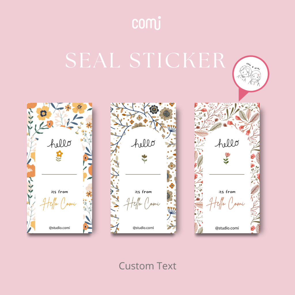 

Flower Series - Seal Stiker - Segel Sticker Box - Stiker Kemasan - Sticker Aesthetic - Comi