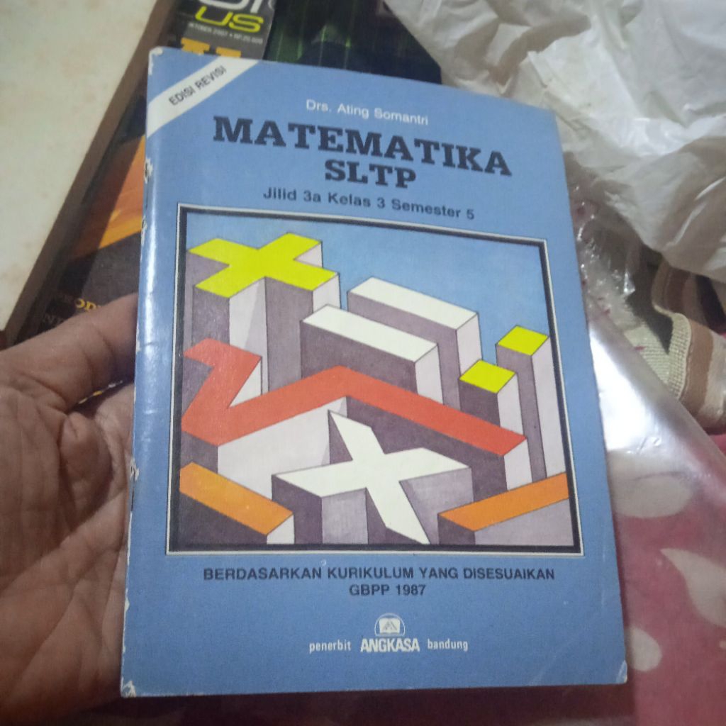 buku Matematika SLTP 3a kelas 3 semester 5 GBPP 1987, buku original jadul