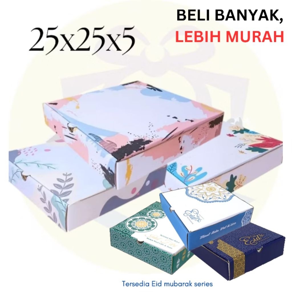 

box ukuran 25x25x5 cm, kardus kemasan/box motif/gift box/box pizza/box hampers/kotak kado/box kado
