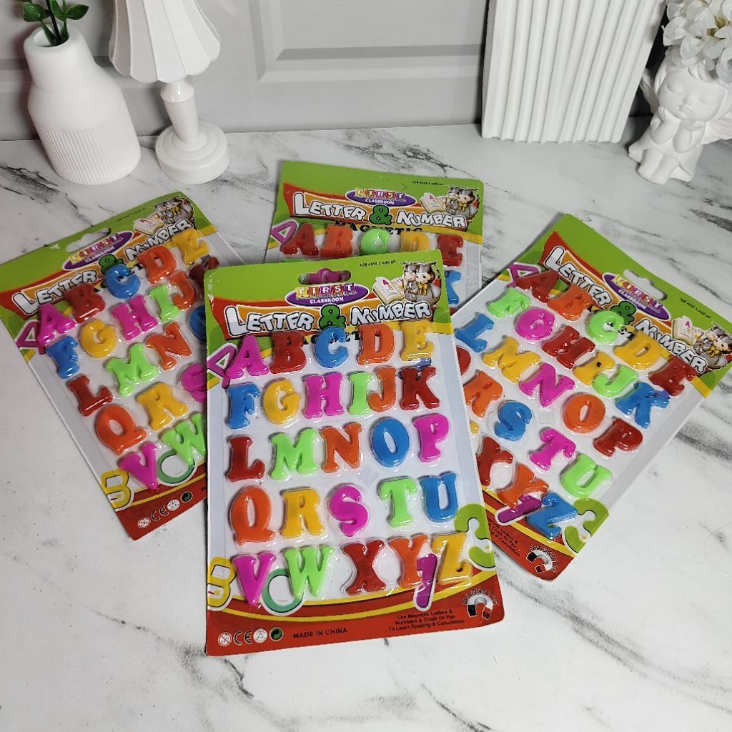 Mainan Edukasi Huruf Abjad Magnetik Magnet Tempelan Kulkas