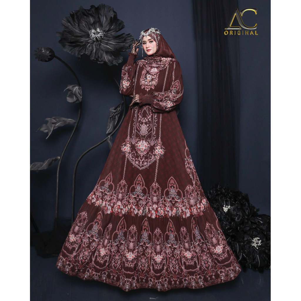 ZARA SERIES BY AC ORIGINAL /  GAMIS SET HIJAB / GAMIS PRINTING / GAMIS CANTIK PREMIUM