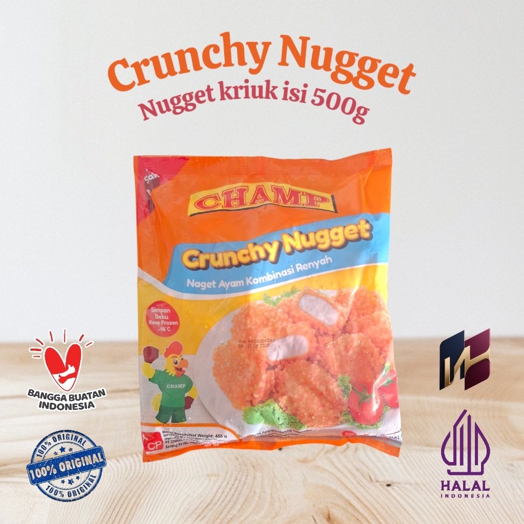 

Nugget Ayam CHAMP Crunchy 500g – Super Renyah & Gurih!