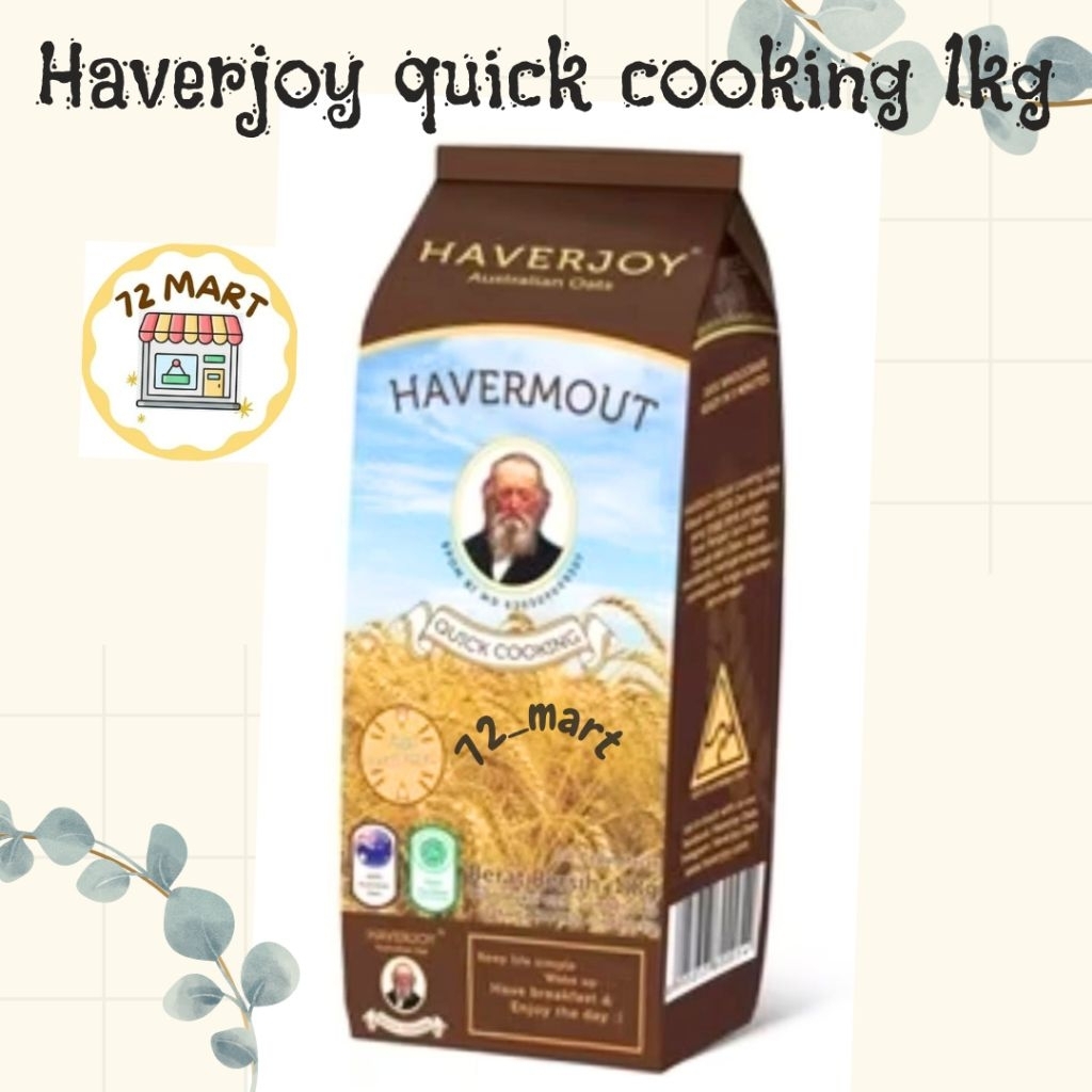 

Haverjoy Oatmeal 1kg Australian Oat Havermout/instant oatmeal/quikcooking oatmeal