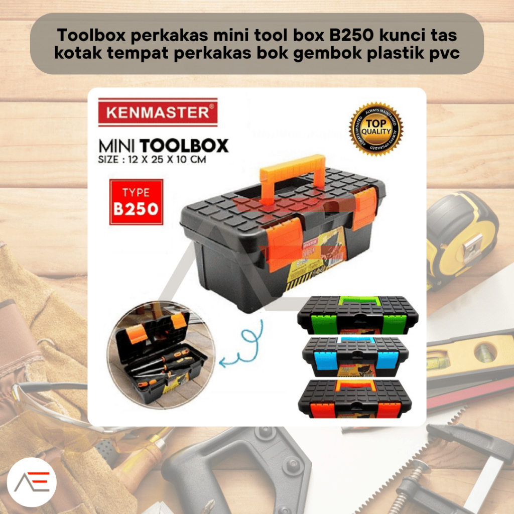 Toolbox perkakas mini tool box B250 kunci tas kotak tempat perkakas bok gembok plastik pvc kenmaster