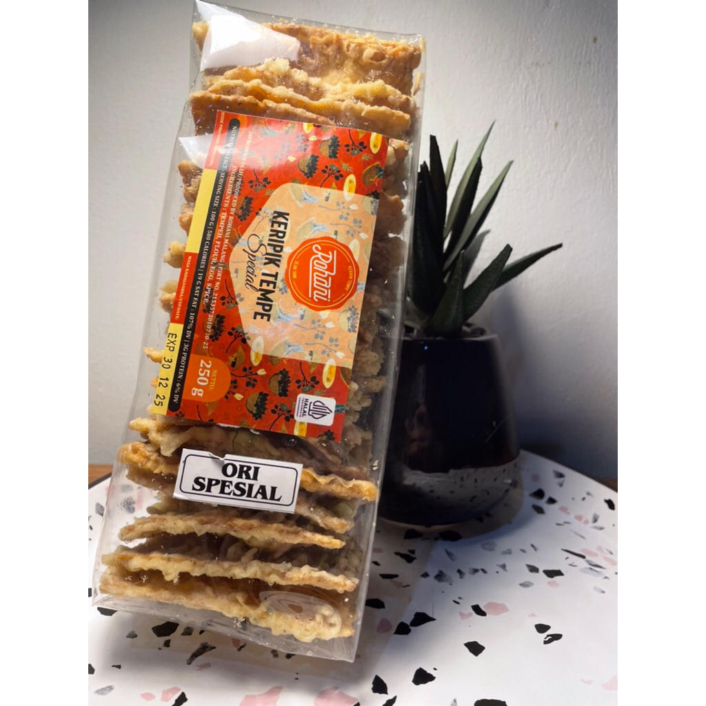 

Keripik Tempe Special Ori Rohani Asli Malang 250gr Snack Kering
