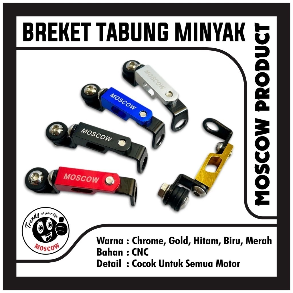 Breket Tabung Minyak Rem MOSCOW aluminium cnc Universal / BRACKET TABUNG MINYAK REM BREKET HUGGER PN