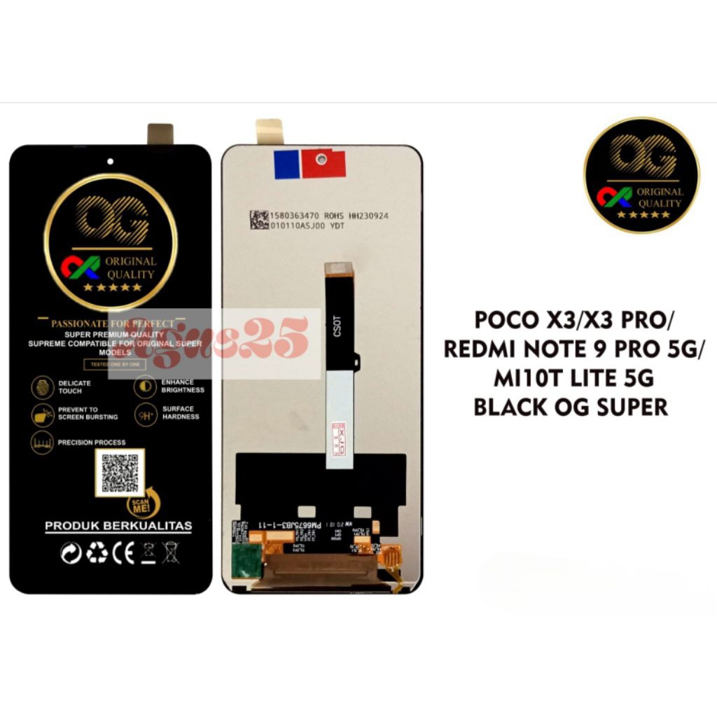 LCD XMI R3DMI P0C0 X3/X3 PRO/REDMI NOTE 9 PRO 5G/MI 10T LITE 5G LCD TOUCHSCREEN ORIGINAL