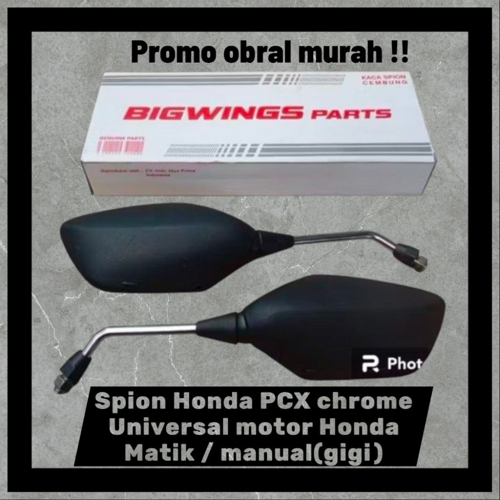 promo obral spion pcx chrome / spion pcx tangkai chrome / spion pcx universal motor Honda