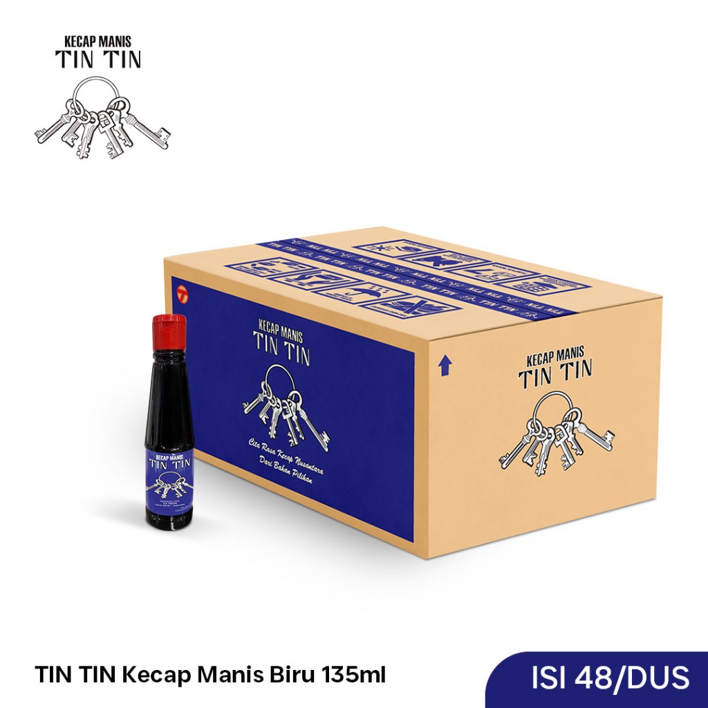 

TIN TIN CAP KUNTJI Kecap Manis Biru Botol Pet 135ml ISI 48 pcs