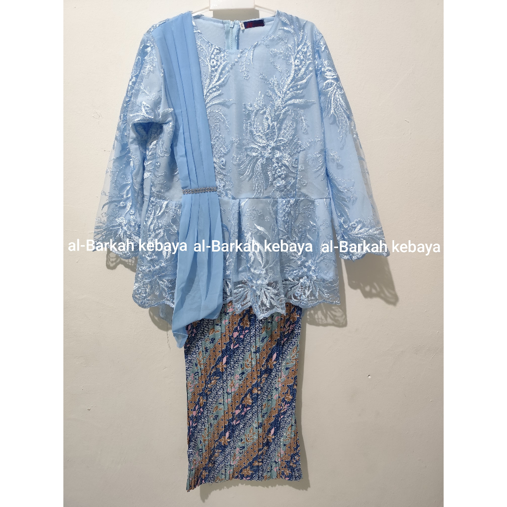 Baju Kebaya Anak Brokat aurora selendang Umur 4-12th Kebaya Anak Perempuan Pakaian Pesta Anak