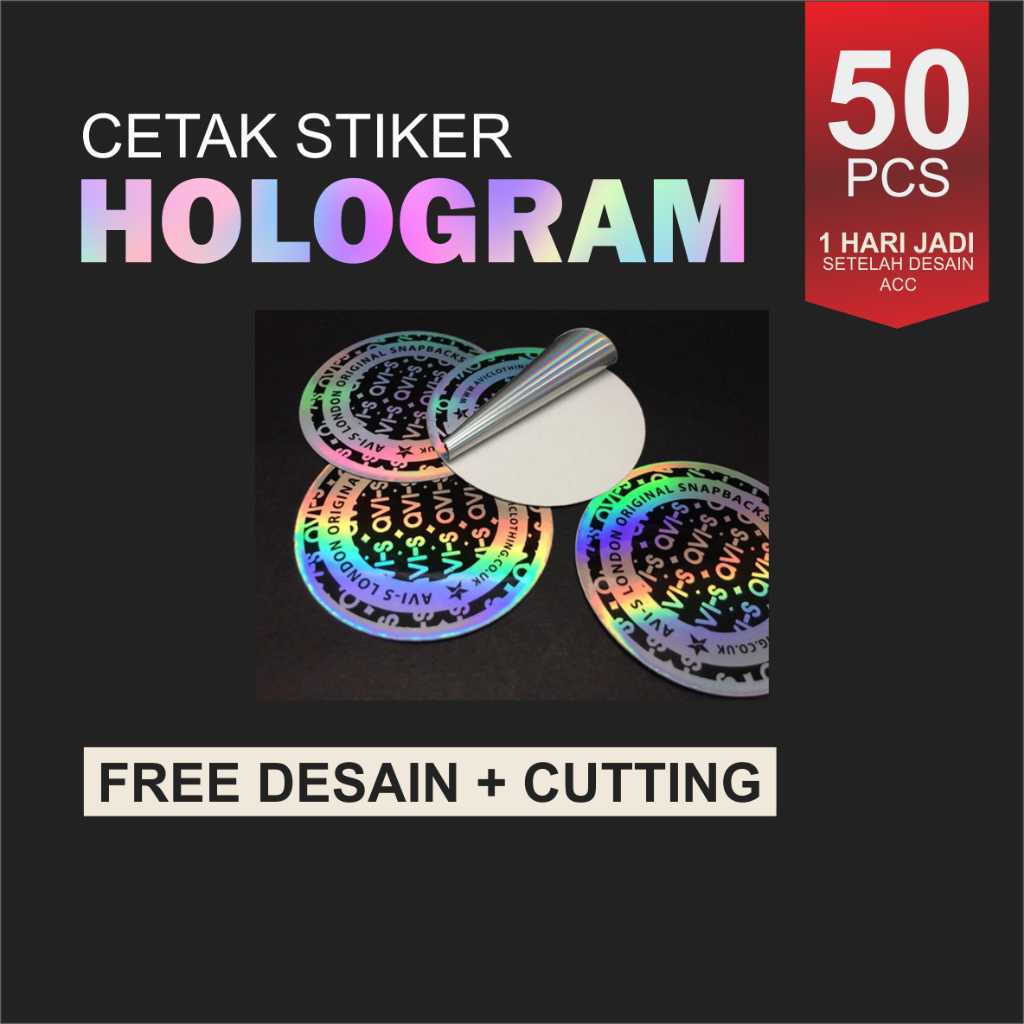 

cetak 50 pcs Stiker Hologram 1 hari jadi