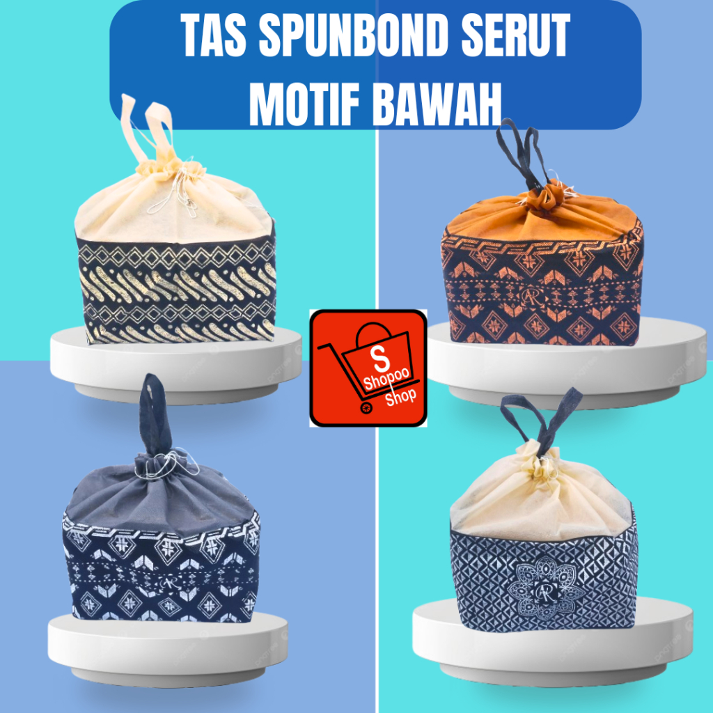 (ECERAN) Tas Serut SMB | Goodiebag Tas Hajatan | Tas Spunbond 22x22x30