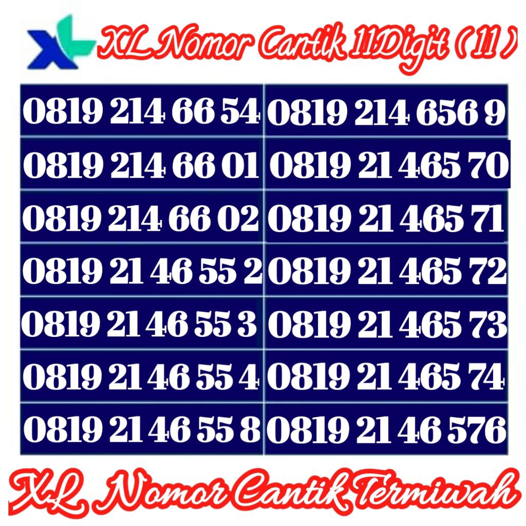 promo perdana XL nomor cantik 11angka(Cek Deskripsi)