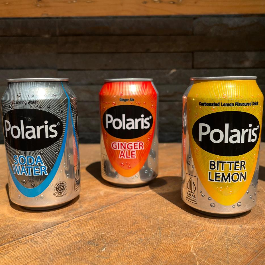 

Polaris Sparkling Water / Minuman Berkarbonasi 330ml - Soda Water / Bitter Lemon / Ginger Ale [HALAL]
