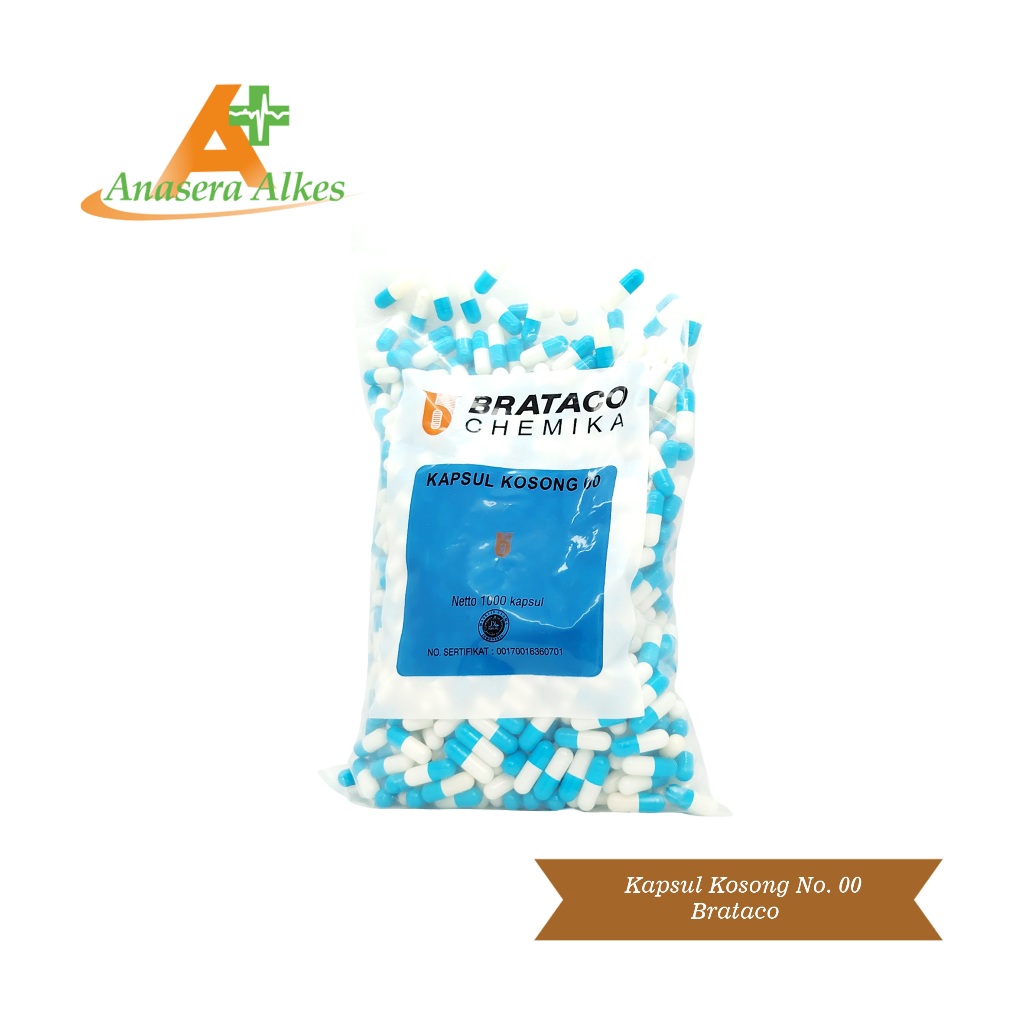 Cangkang Kapsul Kosong No. 00 Brataco Halal