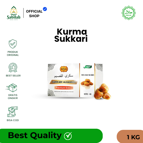 

Kurma Sukkari King Dates 1 Kg - Cocok untuk Oleh-Oleh Haji