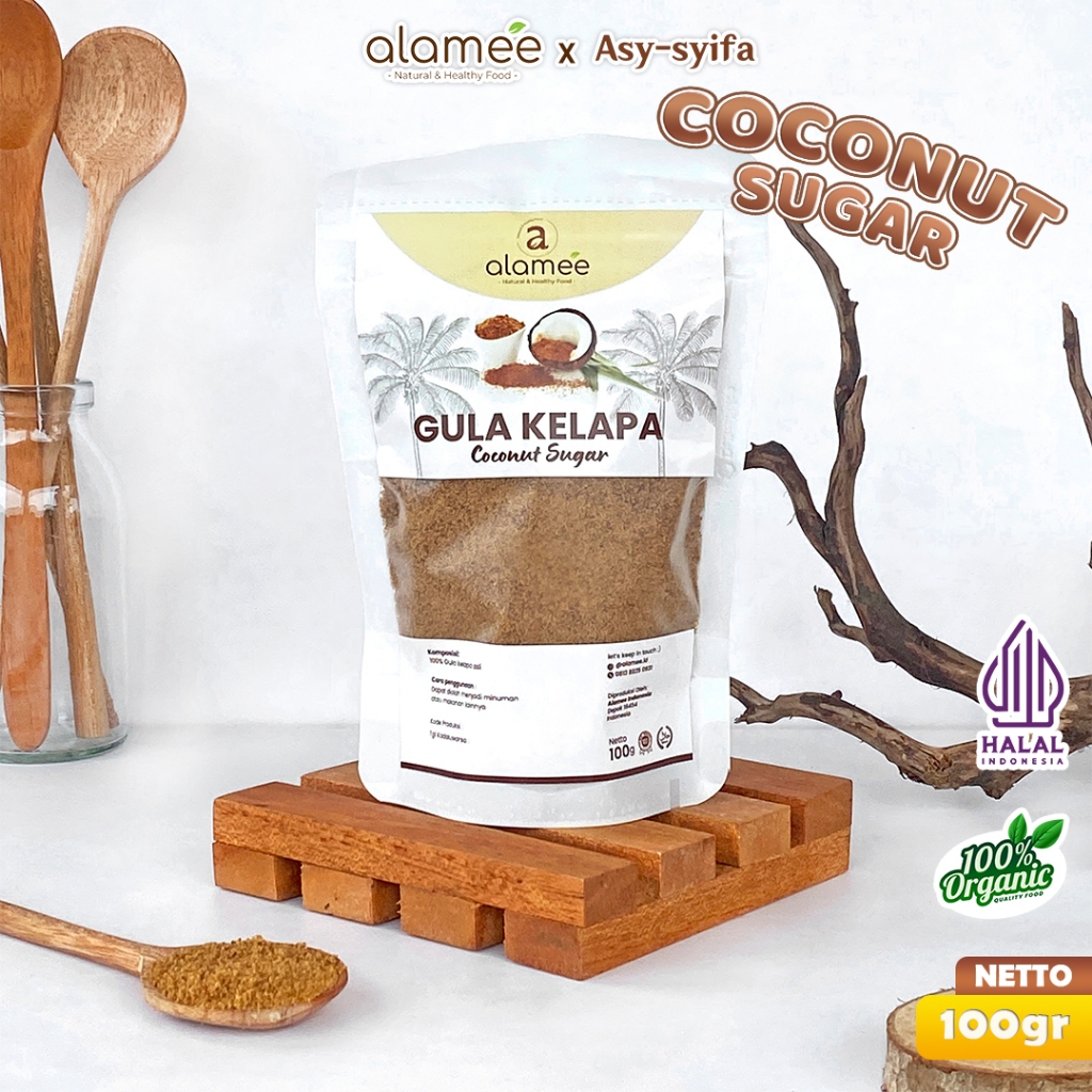 

Coconut Sugar Premium Gula Kelapa Asli Natural Pure Organic 100gr Gurih Non MSG Organik Bubuk Powder
