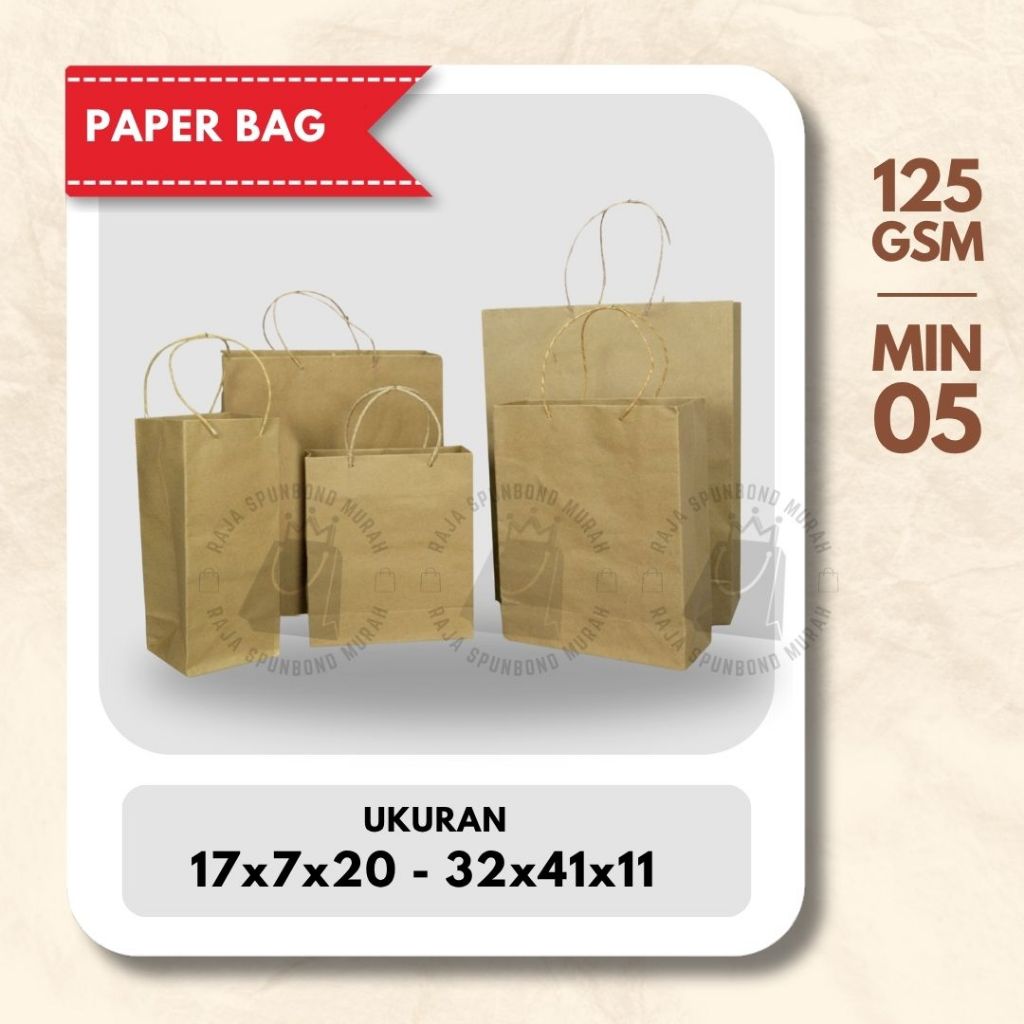 Paper Bag Tali Polos Coklat Paperbag Kecil Mini Paperbag Murah