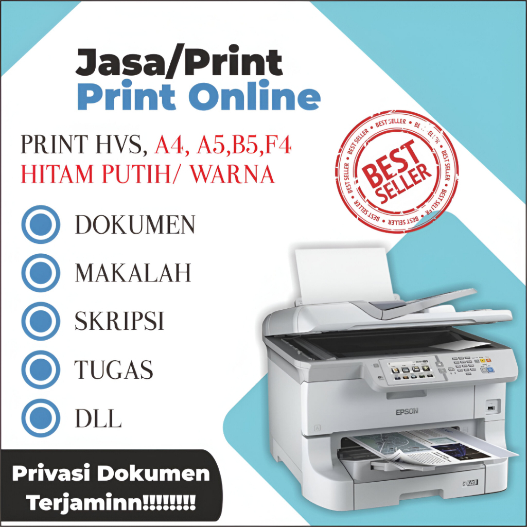 

[Ukuran A3] Print Cetak Dokumen BW/ BERWARNA - Dokumen Makalah, Proposal, Skripsi, Tesis, Jurnal,DLL