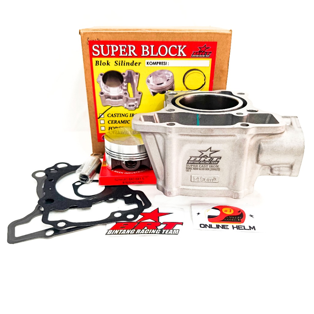 BLOK BRT CAST SONIC CB 150 CBR 150R LED SUPRA GTR BOREUP 62 MM
