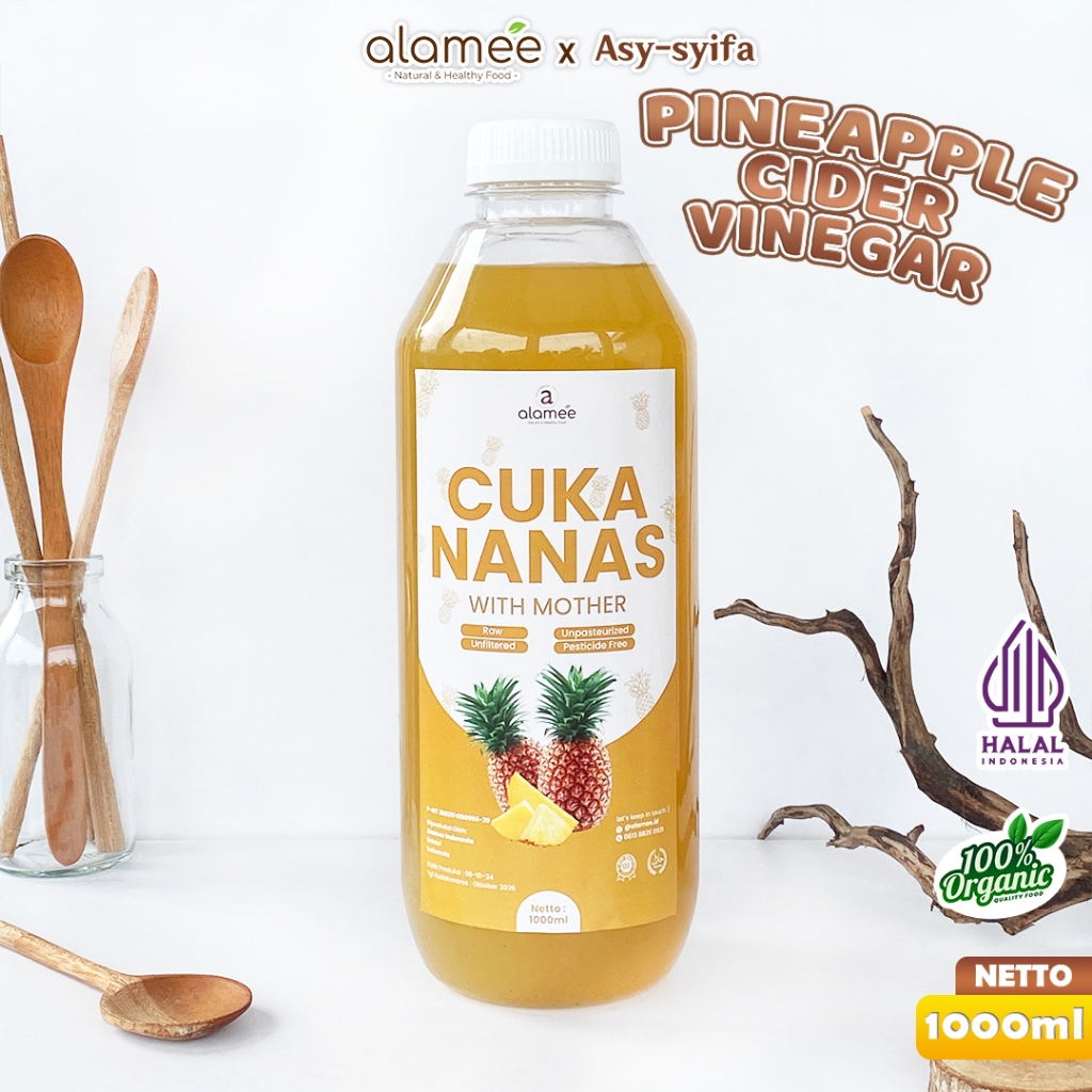 

Cuka Nanas Organik Pineapple Cuka Nanas Original Pineapple Cider Vinegar With Mother Buah Nanas