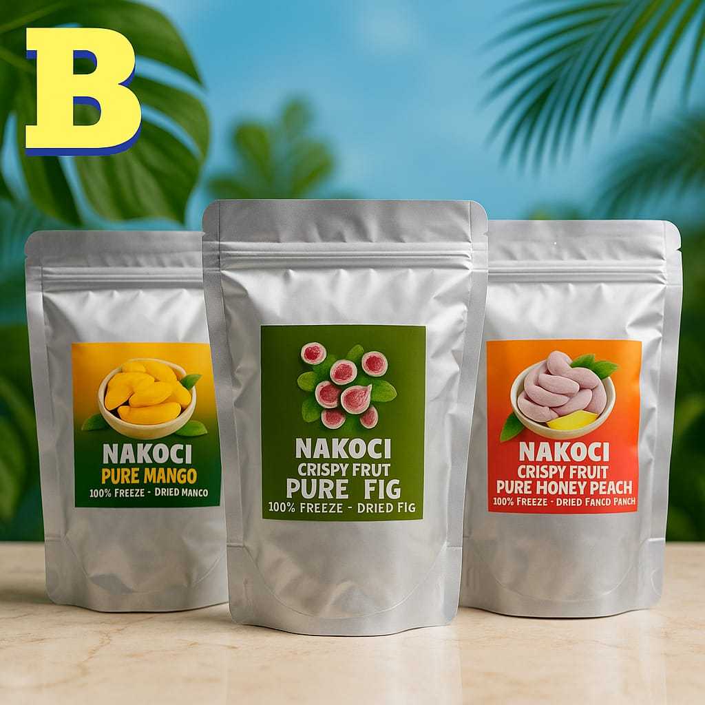 

SUPER HEMAT 3 PCS / 30GR Freeze Dried Fruit Nakoci Snack Buah Kering Crispy Fruity Buah Tin Strawberry Mangga Honey Yellow Peach