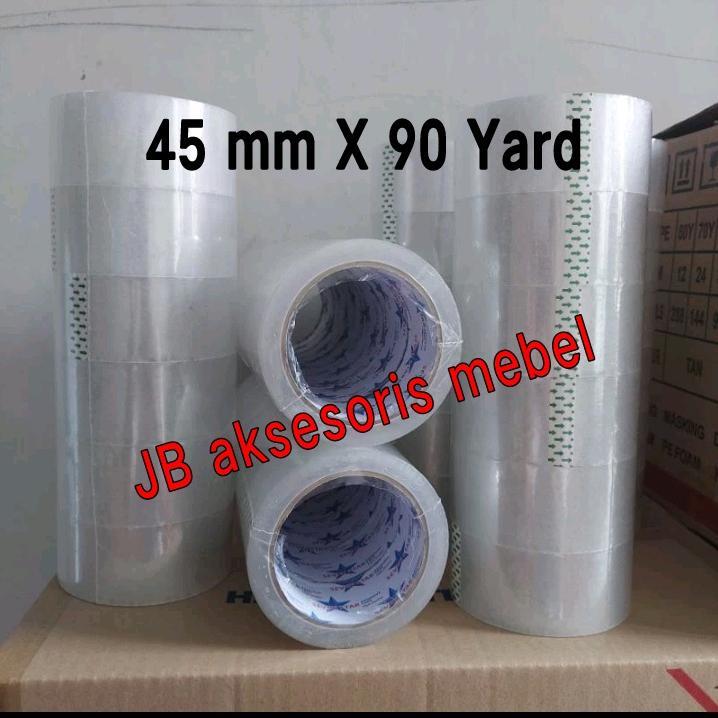 

Lakban Isolasi Murah - LAKBAN KERDUS BENING 45 x 90 yard / ISOLASI SOLASI BESAR TRANSPARAN