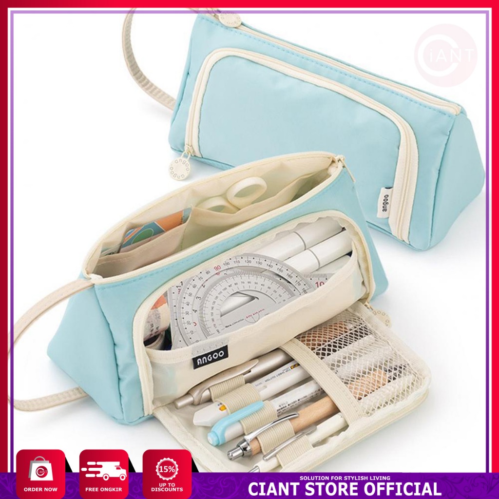 

POUCH ORGANIZER TEMPAT PENYIMPANAN PENA PENSIL STORAGE BAG MULTIFUNGSI