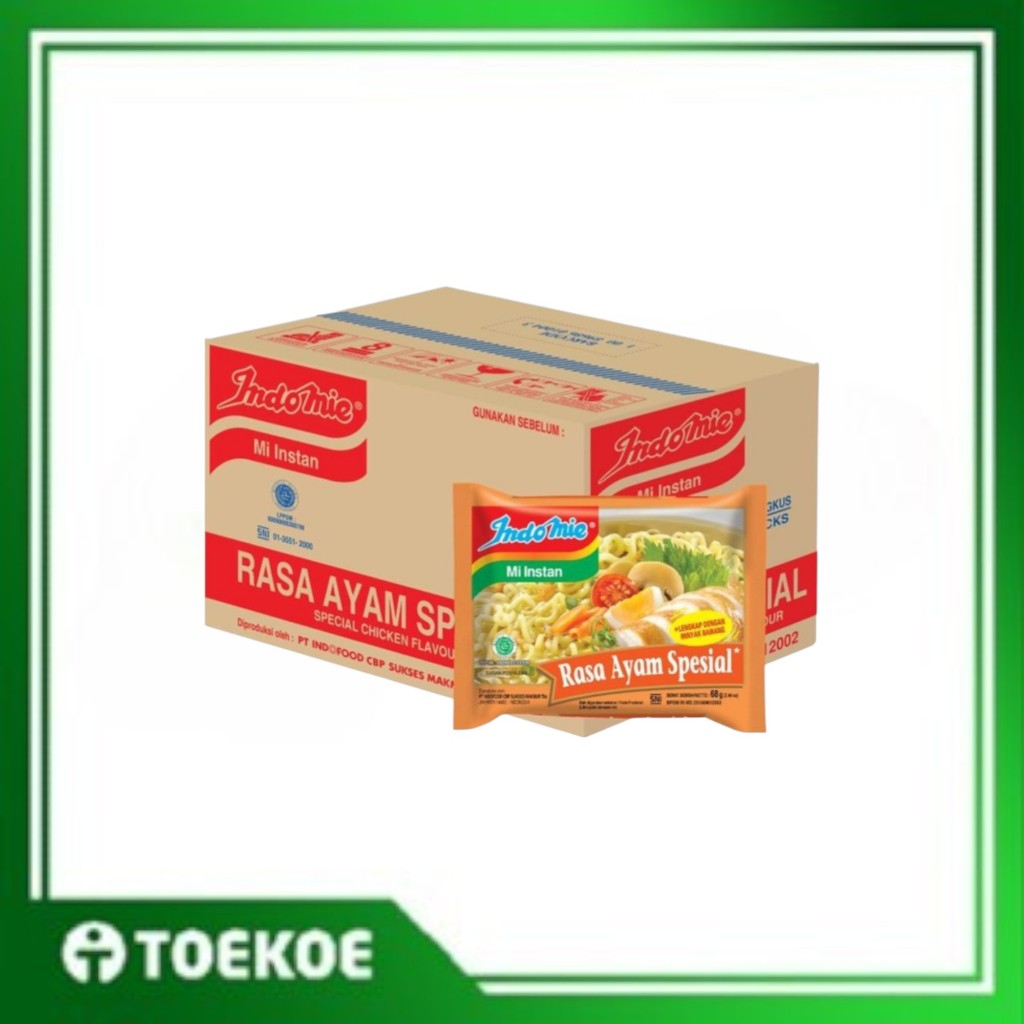 

TOEKOE Indomie Rasa Ayam Spesial 1 Dus (isi 40pcs) / Mie Instan