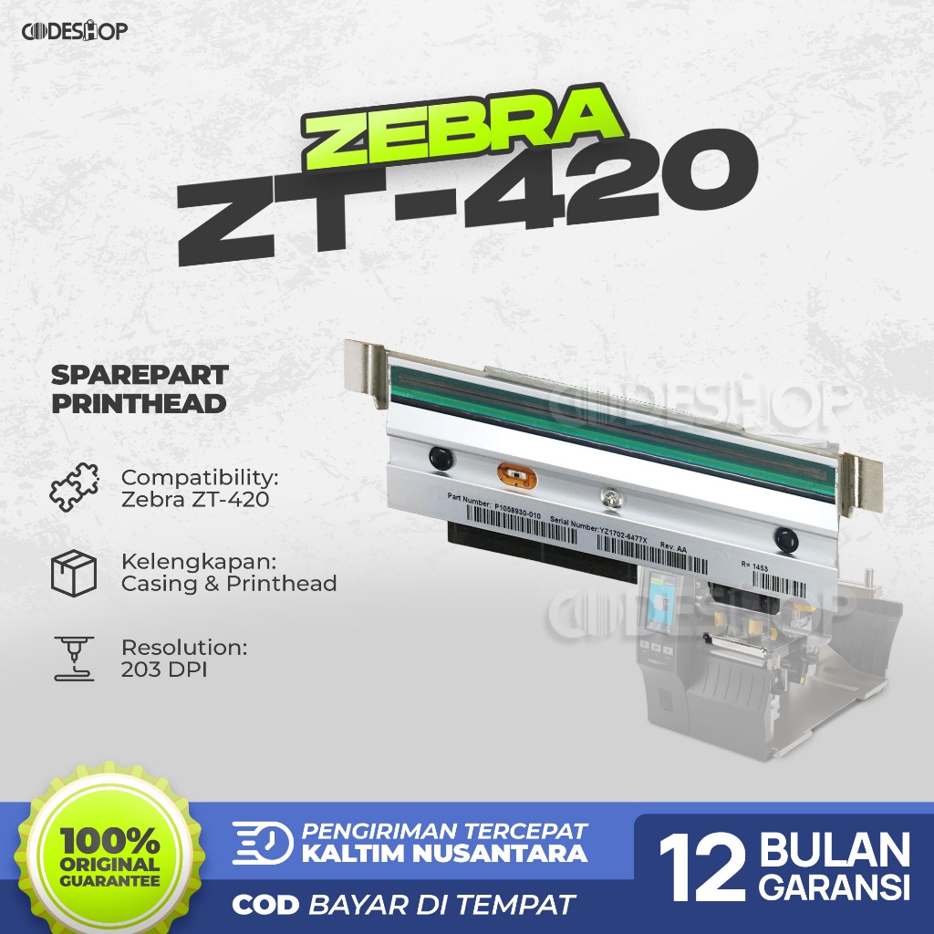 Print Head Zebra ZT420 203dpi Printer Barcode Industrial Spare Part HeadPrint ZT-420 203 DPI