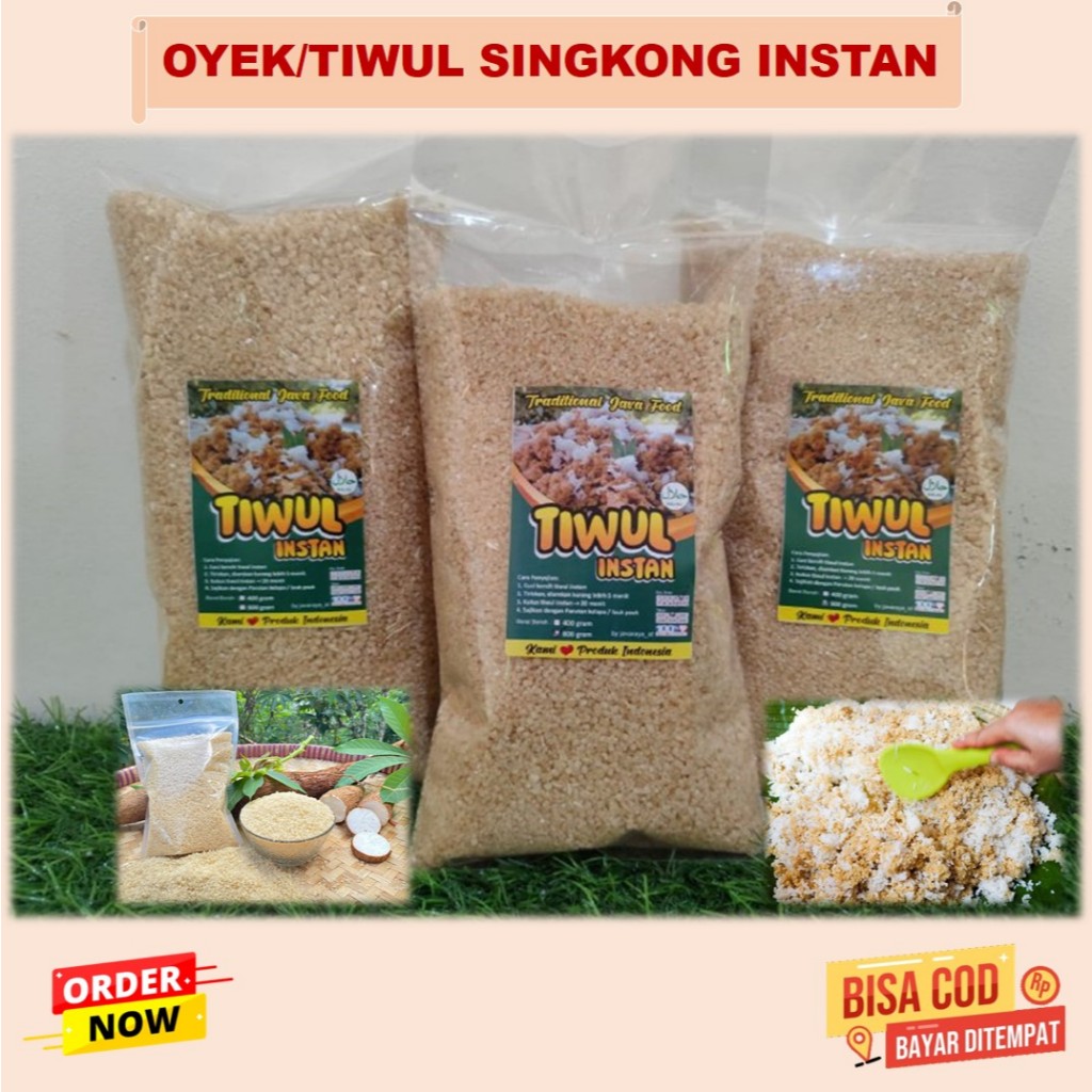 

Oyek/Tiwul Singkong Instan Makanan Sehat Pengganti Nasi