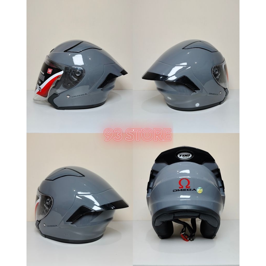 HELM MOTOR HALFFACE TOD OMEGA HELM PRIA WANITA DEWASA