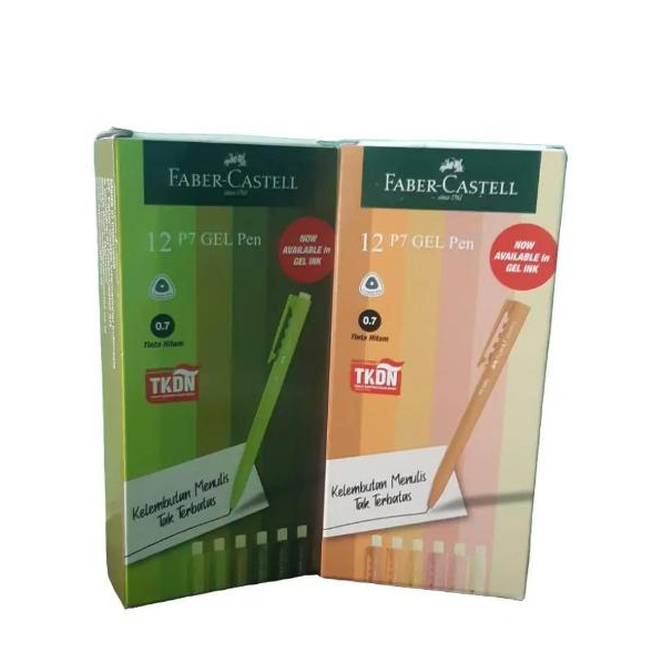 

Faber-Castell 12 P7 GEL Pen isi 12 Pulpen Tinta Hitam Kelembutan Menulis Tak Terbatas