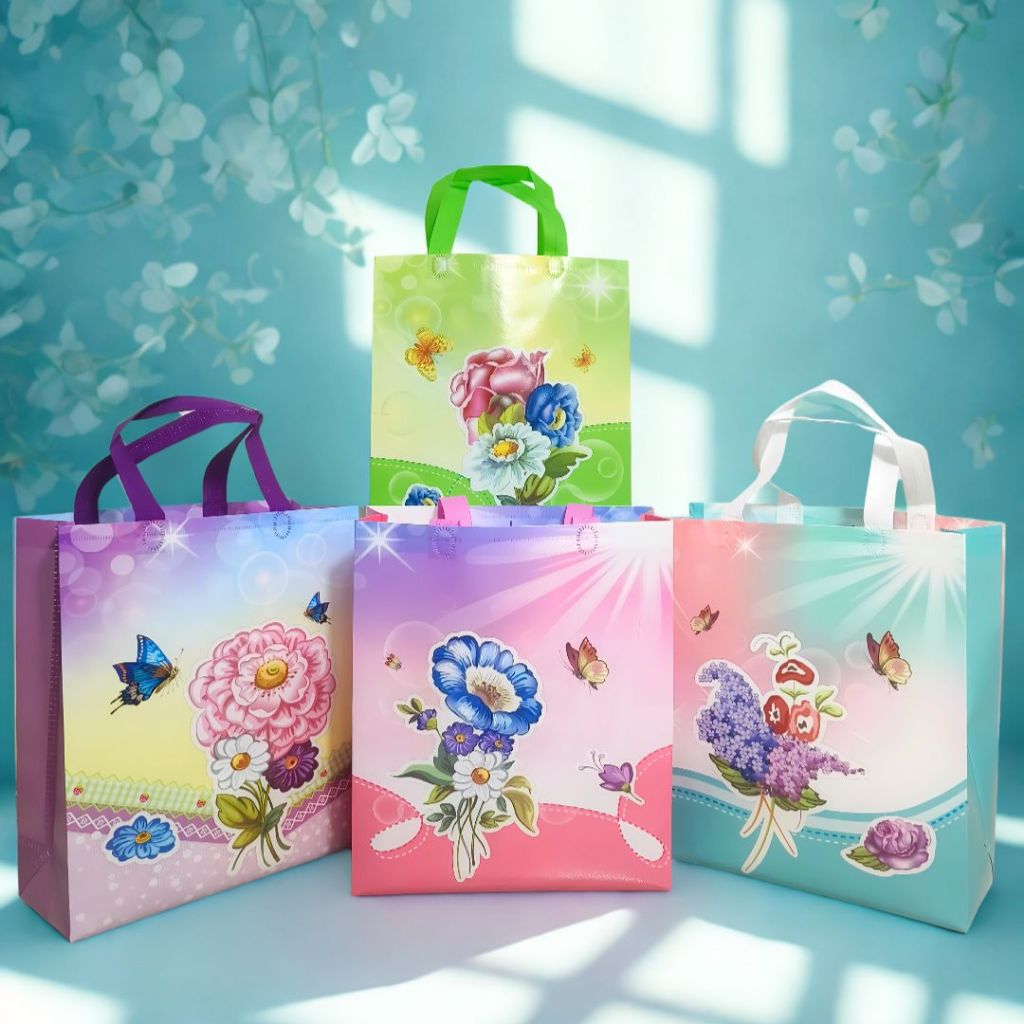 

Varian Flower - Tas Spunbond - Tas Belanja - Tas Souvenir - Tas Lipat - Tas Kado - Tas Hampers
