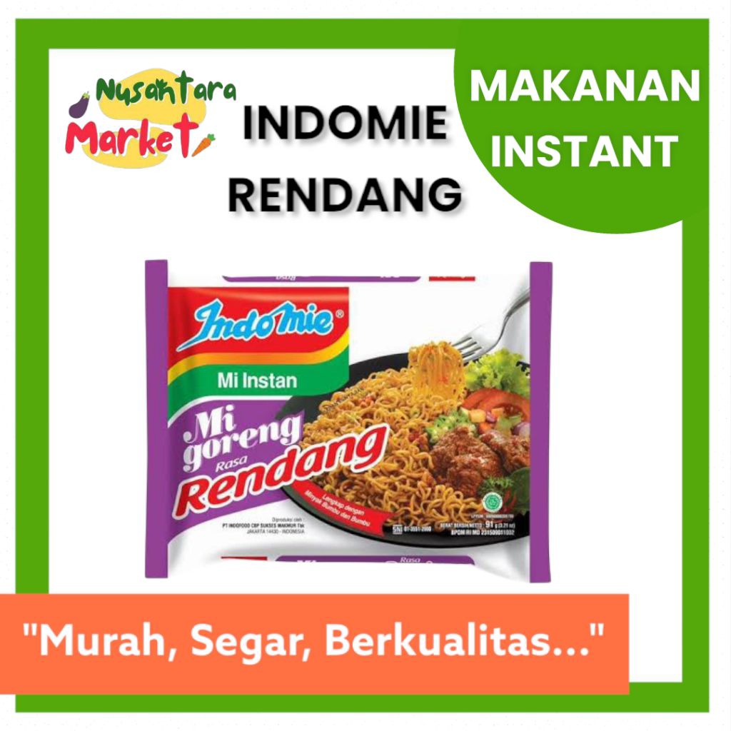 

INDOMIE MIE GORENG RENDANG | 91 GR | NUSANTARA MARKET