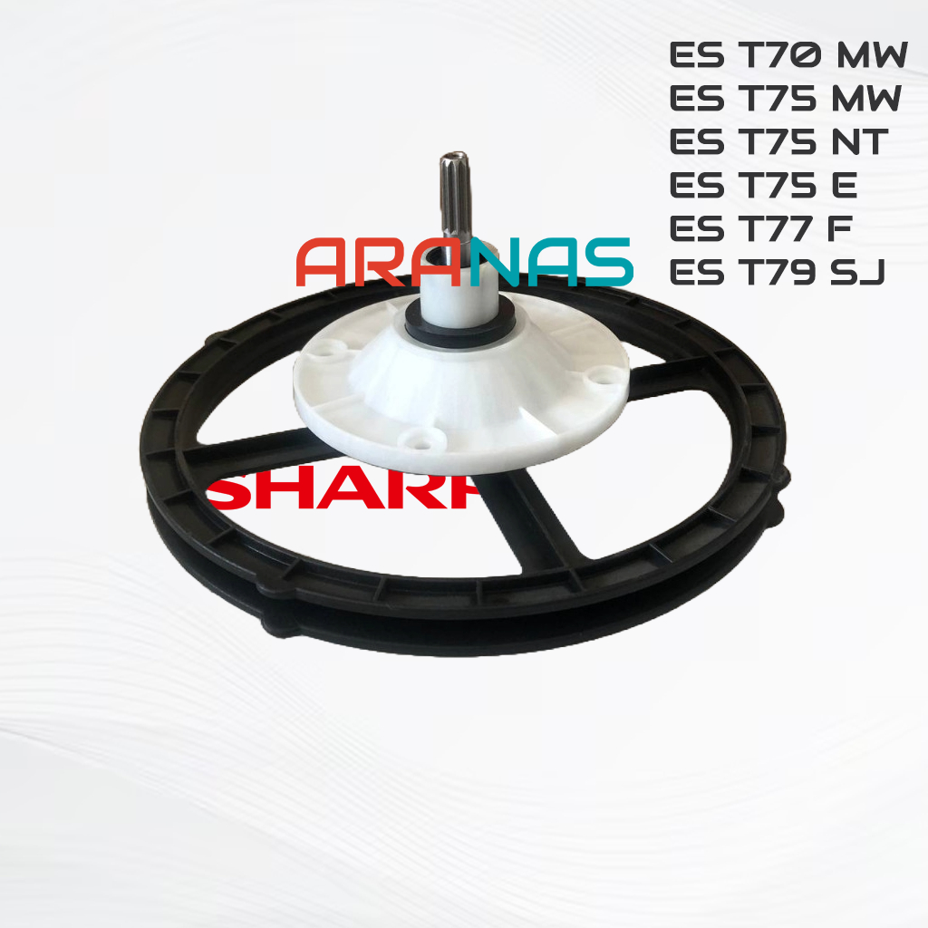 GEAR BOX ES T70MW T75MW T75NT T75E T77F T79SJ Pully Gearbox Mesin Cuci 2 Tabung SHARP T70 T75 T77 T7