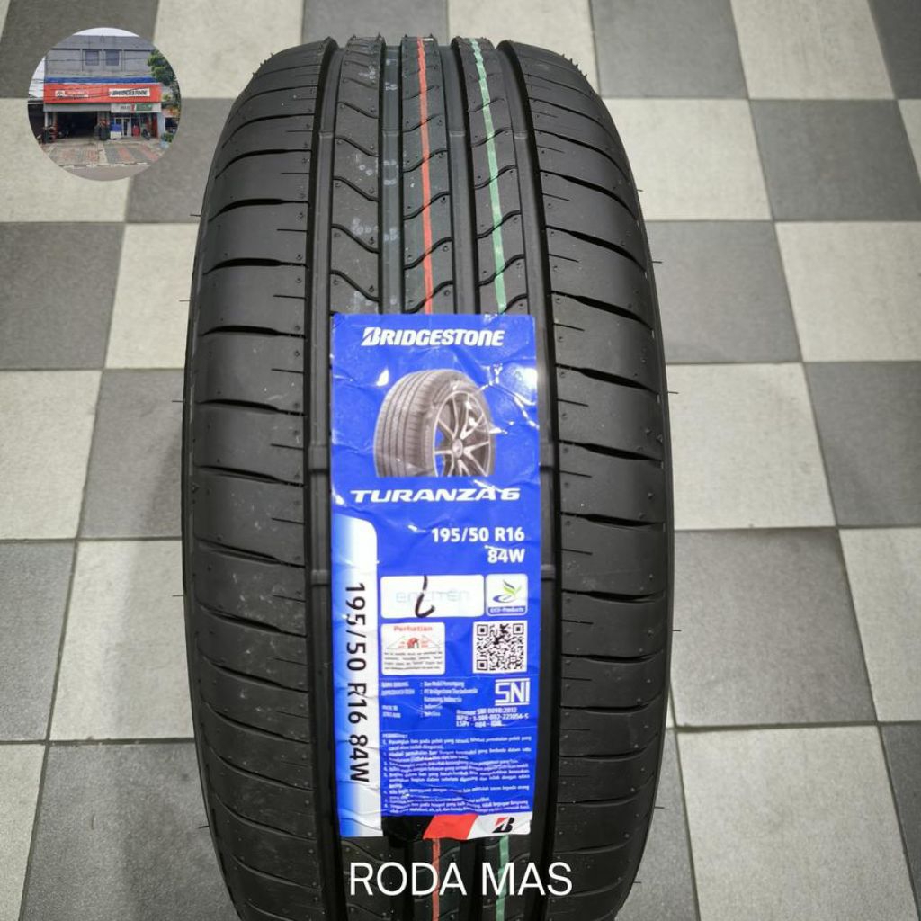Ban Bridgestone Turanza 6 195/50 R16 (Ban Sienta, Yaris,Fiesta,Vios)