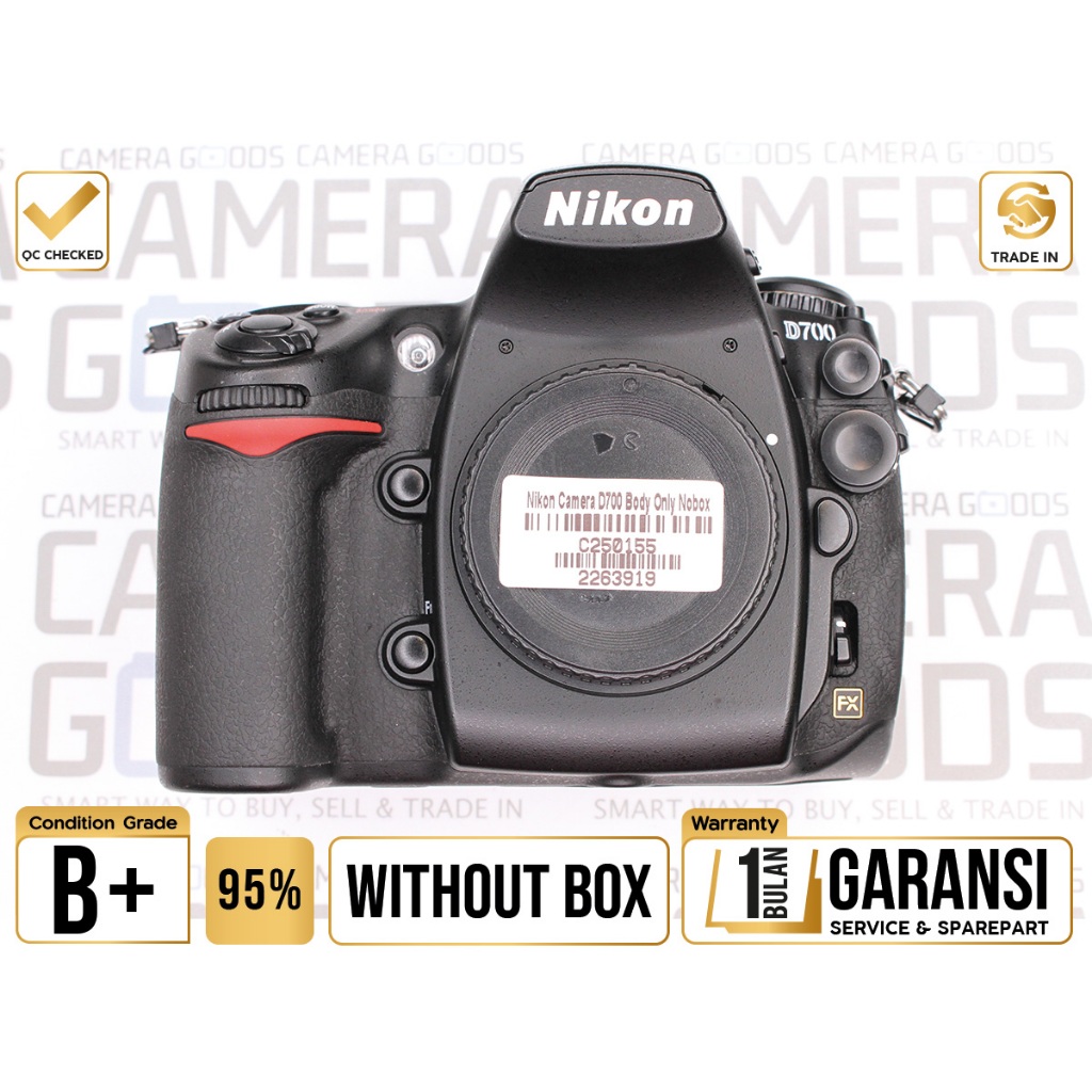 Kamera Nikon D700 DSLR Full Frame Camera Body Only Used Second Mulus - Grade B+ - C250155
