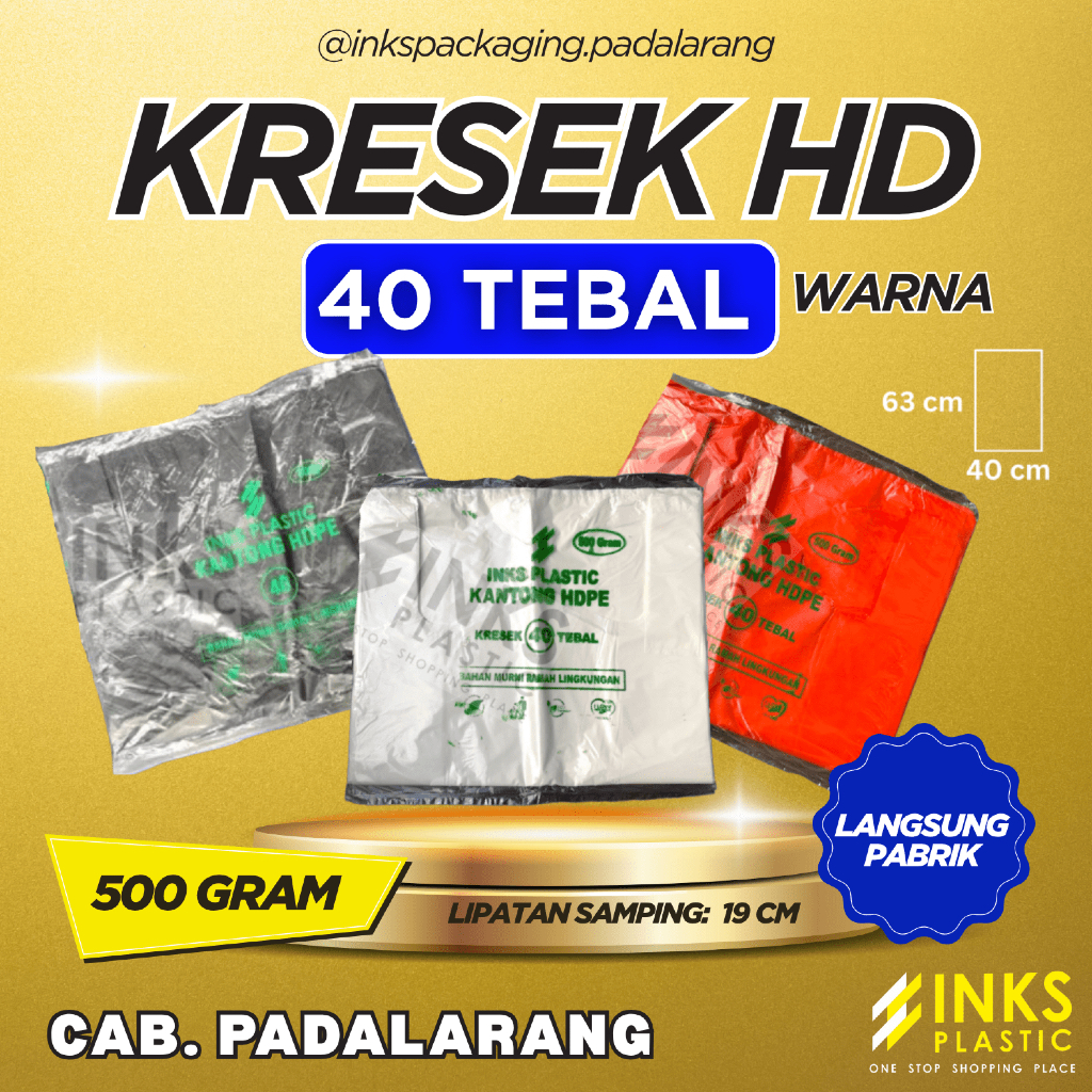 KRESEK HD 40 TEBAL WARNA (HITAM, PUTIH, MERAH)