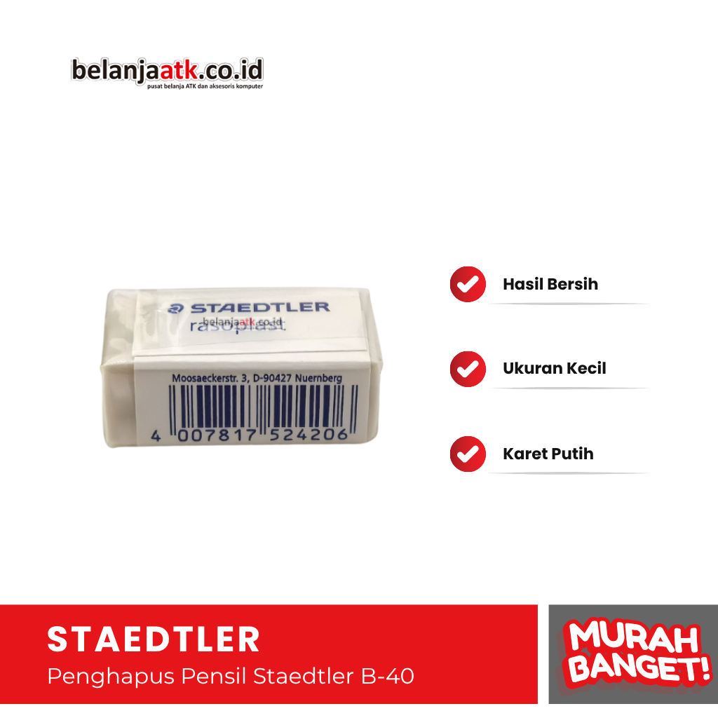

Penghapus Pensil Kecil Staedtler B-40