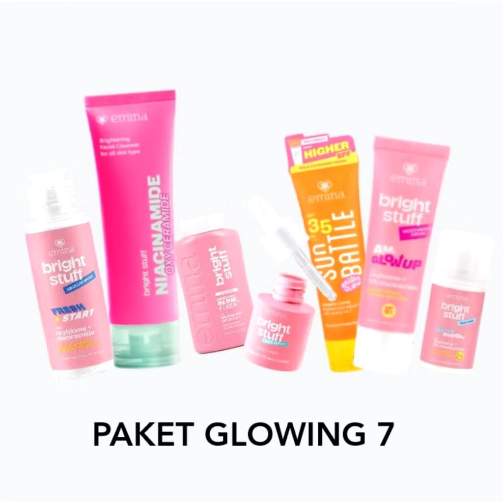 Bisa COD - Paket EMINA 1 Paket Series Lengkap Komplit Ekonomis /  Paket Hemat Emina Bright Stuff unt