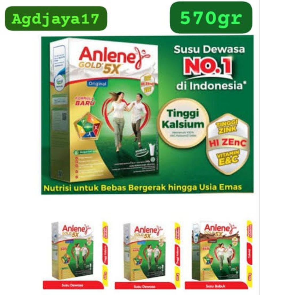 

Anlene Gold 5X - 570 gr Paket 6 pcs Hemat Susu Merdeka Osteoporosis - Free MUG Menarik (Selama Persediaan Masih Ada)