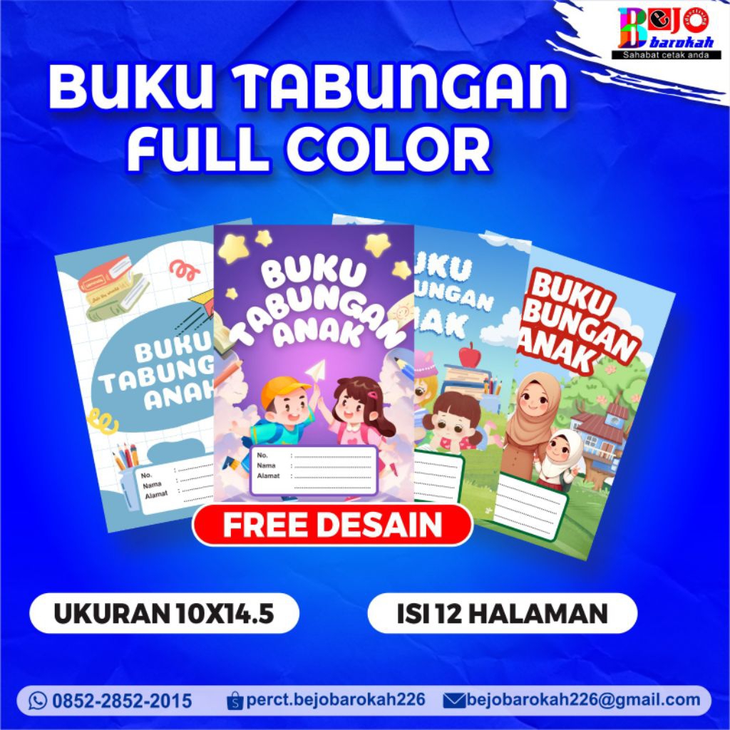 

[TERMURAH] BUKU TABUNGAN SEKOLAH | TABUNGAN ANAK | TABUNGAN CUSTOM | BUKU TABUNGAN FULL COLOR | SEKOLAH